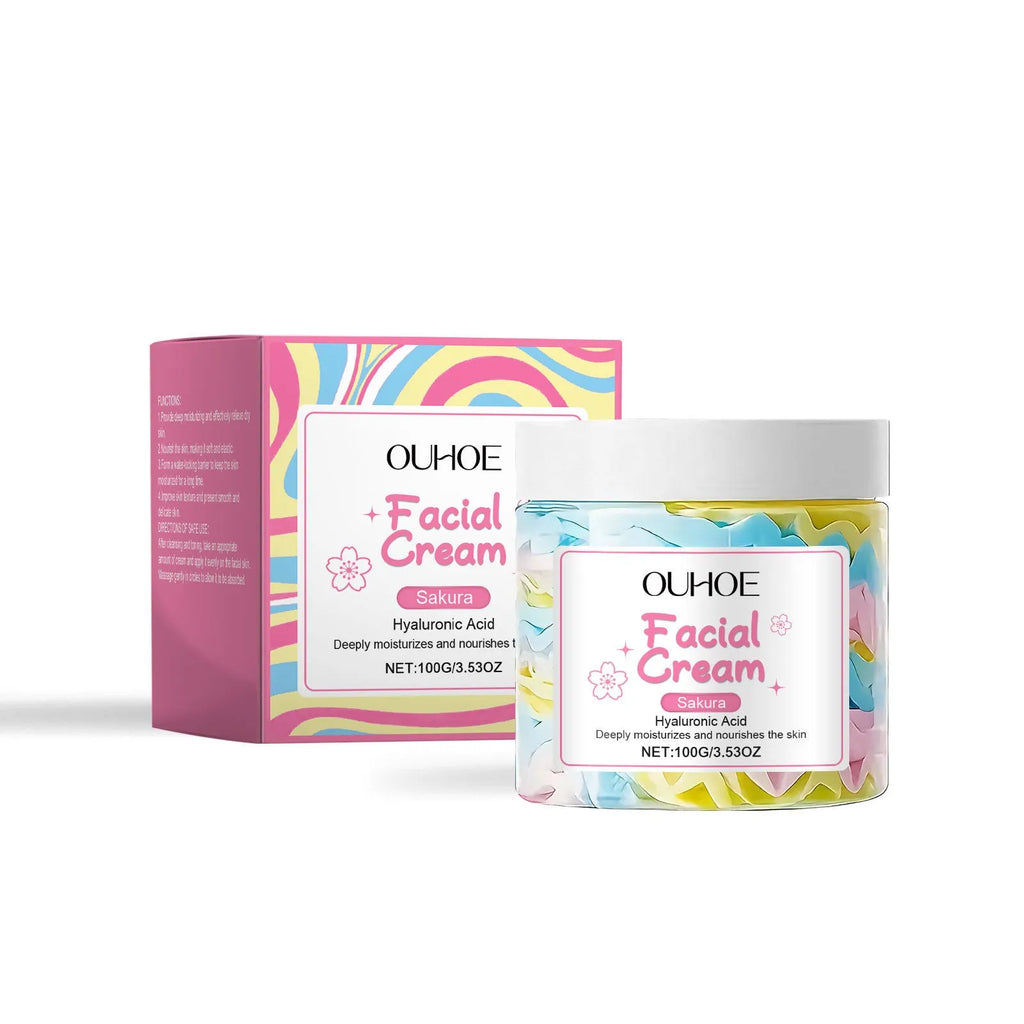 Sakura Butter Cream 100g moisturising face cream in compact 5.7cm cube jar
