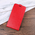 Huawei Honor 7X leather wallet phone case showing card slots and crazy horse pattern texture