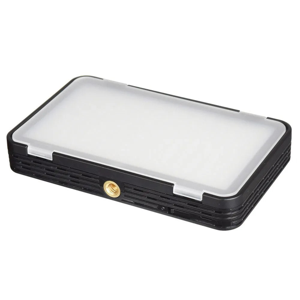 Shenniu M150 ultra-thin silver LED video light mounted on a smartphone showing its slim profile