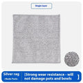 Double-sided silver wire cleaning rag for pots and bowls in 20x20cm size
