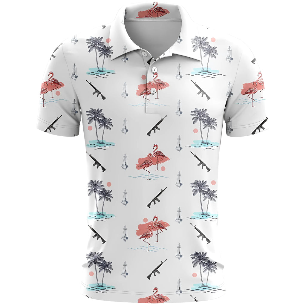 Loose-fit 3D printed sports top in thin polyester bird eye cloth with short sleeves and colour-matching pattern