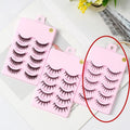 Set of manga-style false eyelashes showing natural wispy styles 007, 008, and 009 on black plastic bands.