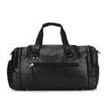 Large black travel shoe bag made from PU fabric with dimensions 52cm by 19cm by 27cm.