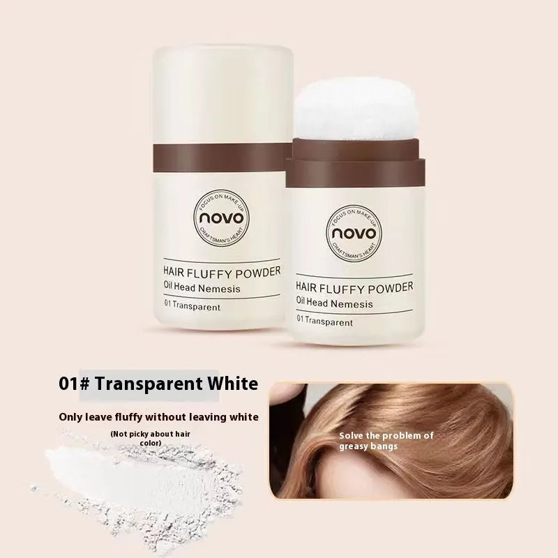 Translucent oil control booster powder for bangs hairline and facial application with natural colour options