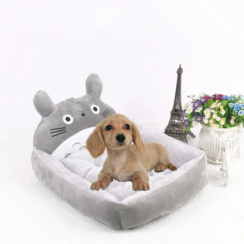 Cartoon-style winter warm pet sofa bed for small dogs and cats in multiple colours