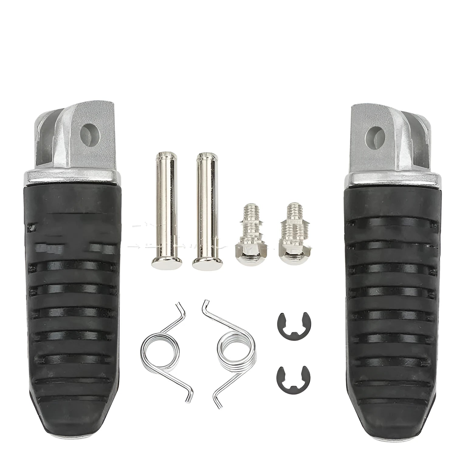 Black aluminium alloy Suzuki motorcycle footpeg replacement set for multiple models