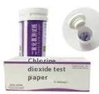 Chlorine dioxide test paper bottle containing 50 pieces for waste water concentration detection 0-1000mg/L range
