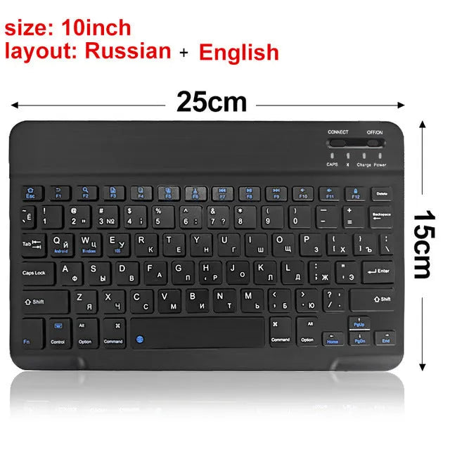 Mini Bluetooth wireless keyboard in black or white colour with 10-metre range