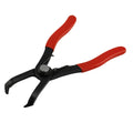 Red round nail removal pliers with carbon steel construction and PVC handles for door panel repair