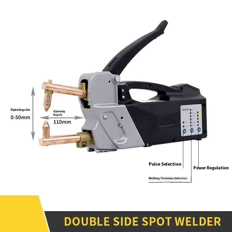 OL8000 double-sided spot welder with manual controls and six welding heads