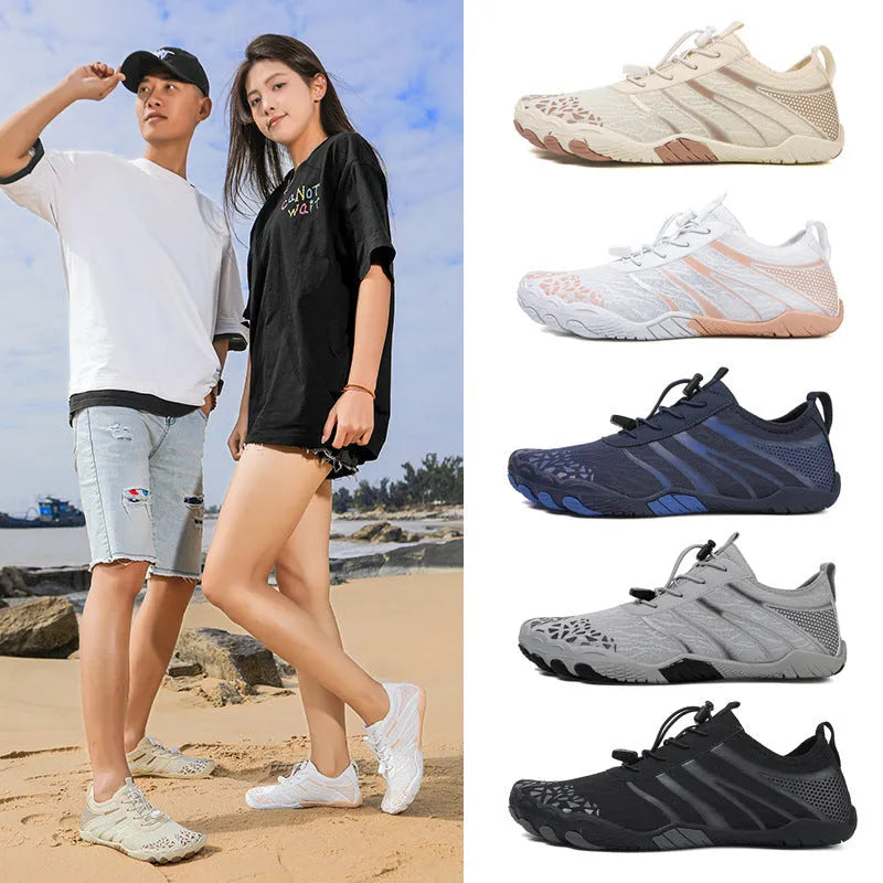 Lycra stretch fabric water shoes for upstream sports and beach running available in sizes 36 to 46
