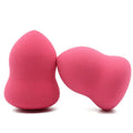 Pink hydrophilic non-latex makeup sponge measuring 4cm by 4cm by 5.6cm.