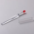 Reusable silicone lip brush with protective cap in one of eight colour options