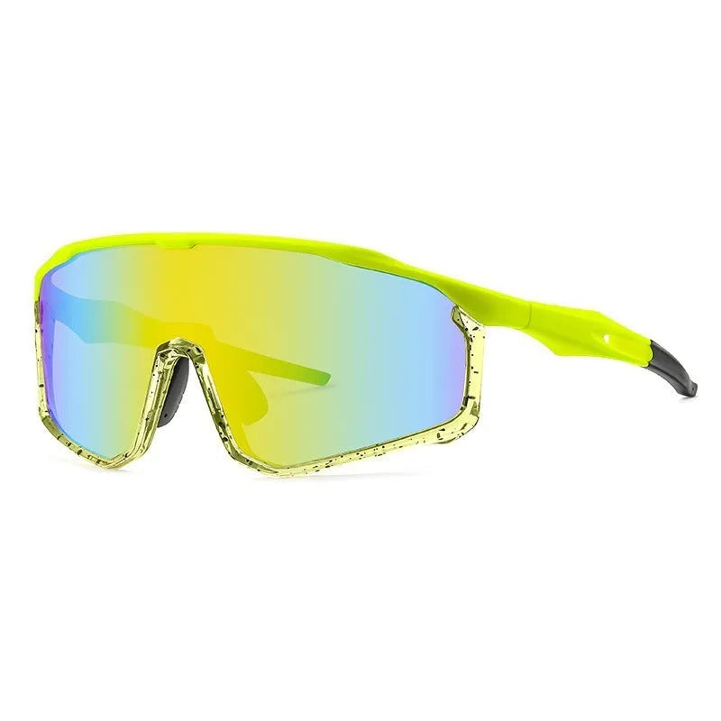 Colourful mountaineering goggles with full-frame construction and UV protection lenses for climbing and hiking