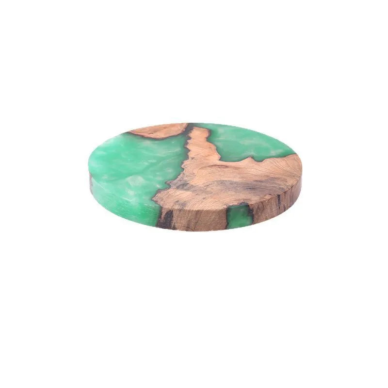 Nordic style wooden coaster for kung fu tea sets with 9.8cm diameter
