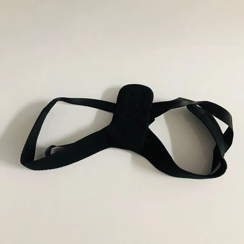Adjustable nylon back correction band for posture support during sitting activities