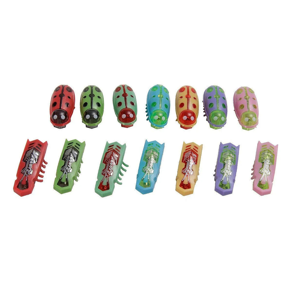 Electric jumping insect cat toy showing miniature worm design and compact 4.5cm plastic construction