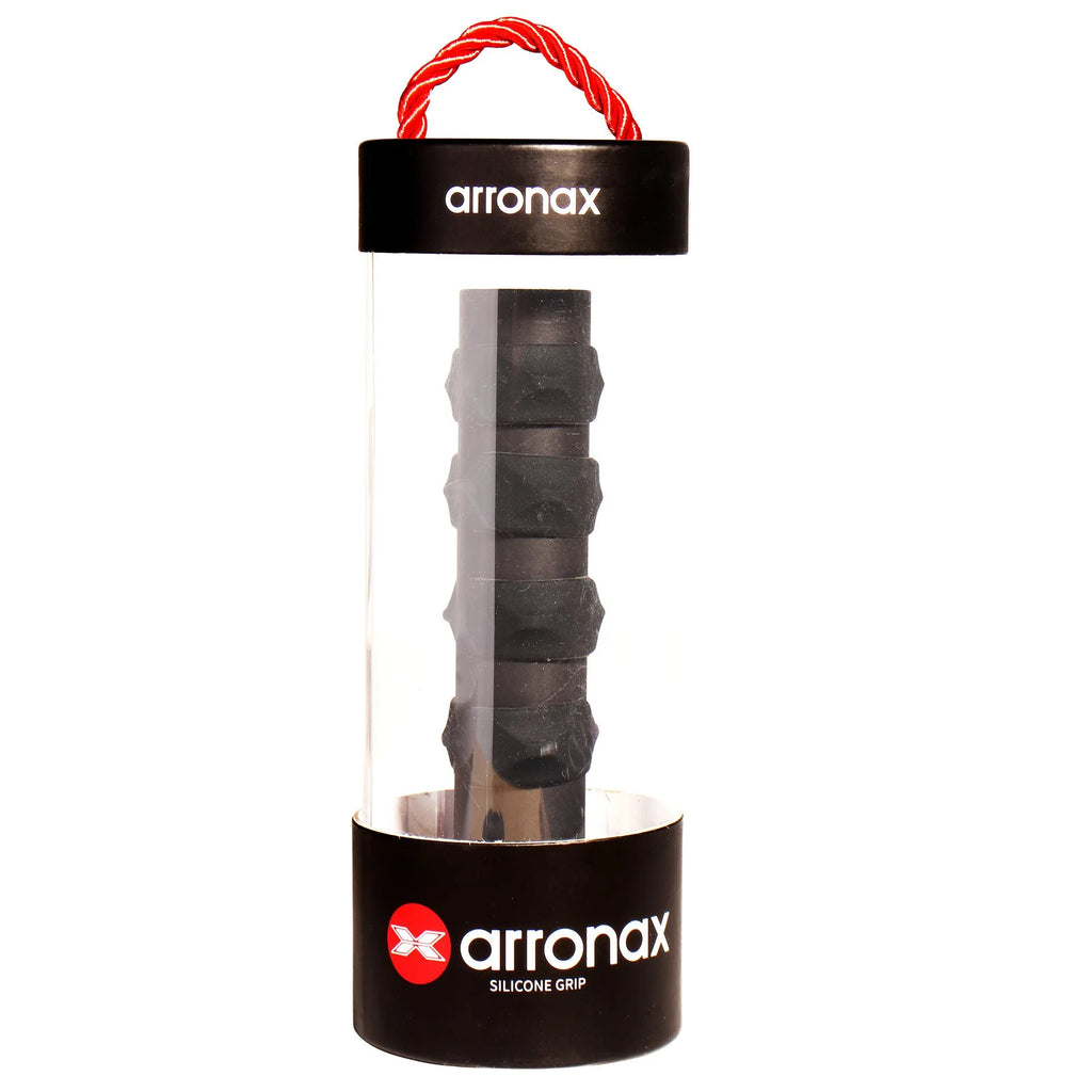 Silicone racquet hand rubber buckle showing adjustable strap and seven colour options