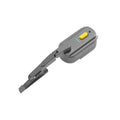 Black plastic helmet wiper motor with a 65mm blade for motorcycle visors and goggles.