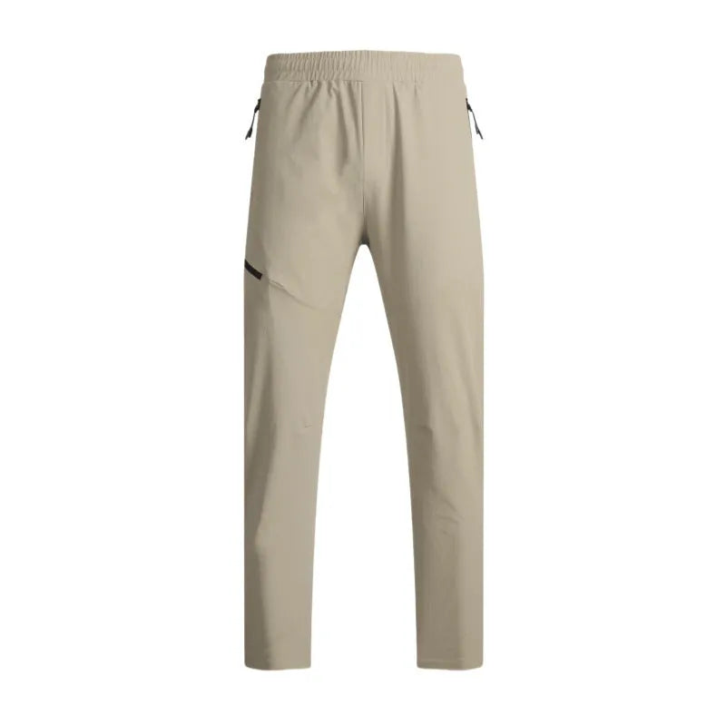 Men's waterproof quick-drying nylon workout pants in Army Green colour, showing mid waist design and trousers length