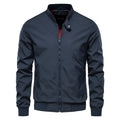 Men's solid colour thin casual jacket in polyester fibre