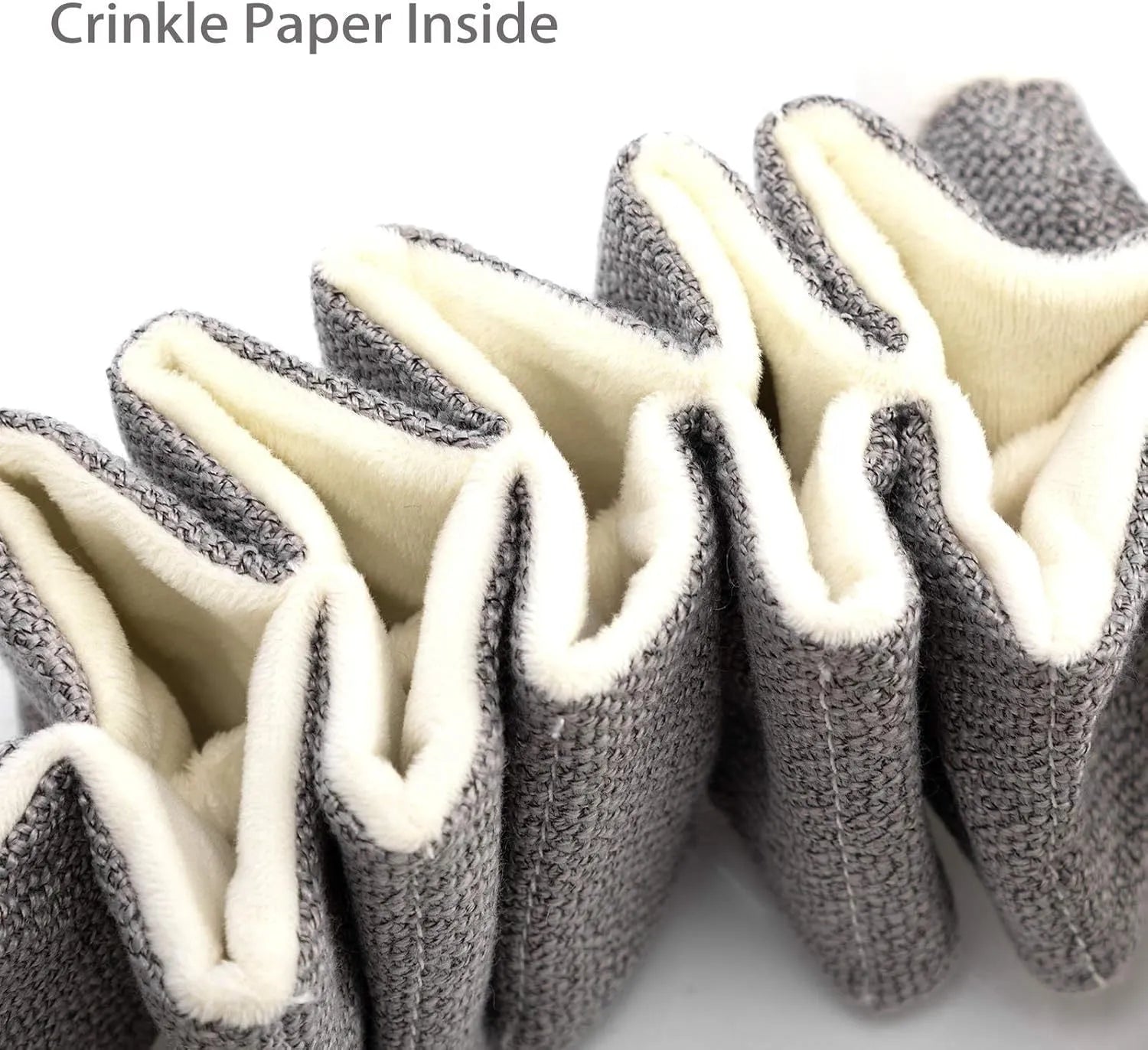 Gray koala plush dog toy with crinkle paper and squeaker, measuring 30cm long.