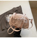 Women's bandage bow PU leather handbag with shoulder strap and internal phone compartment