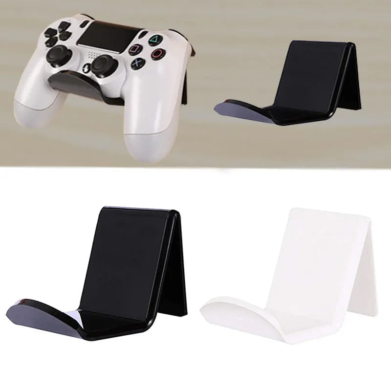 Universal game controller mounting bracket in black colour showing installation options