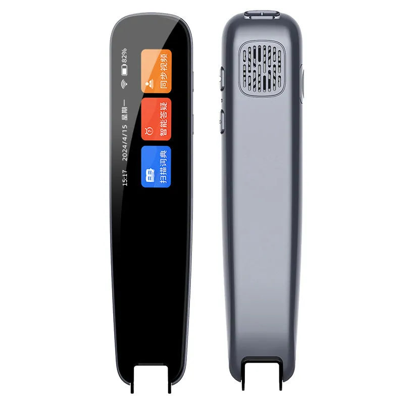 Dark grey universal talking pen for offline English scan translation and study practice