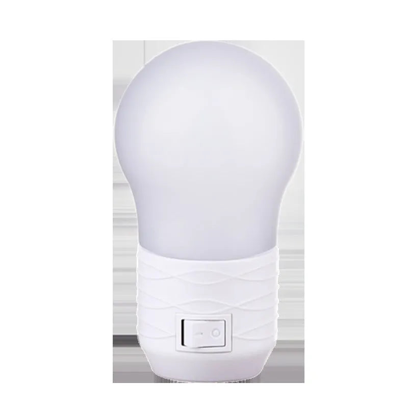 Plug-in bedside baby night feeding lamp with round modern design