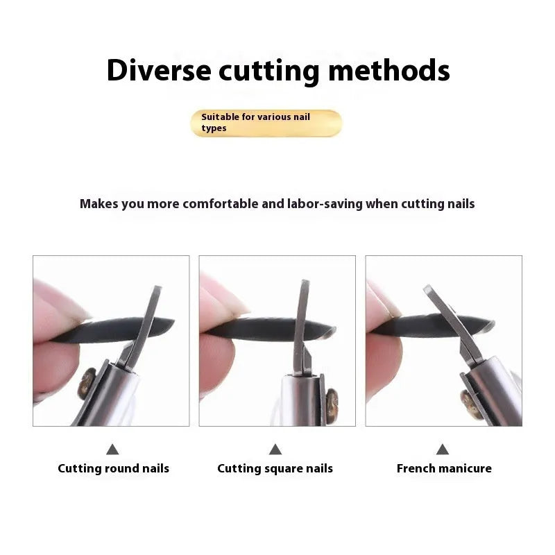 Stainless steel nail art scissors with French U-shaped design for precise cutting