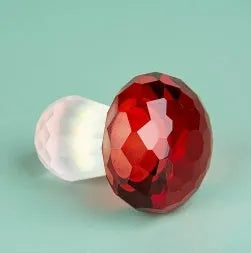 White crystal mushroom-shaped decorative craft in modern simple geometric style