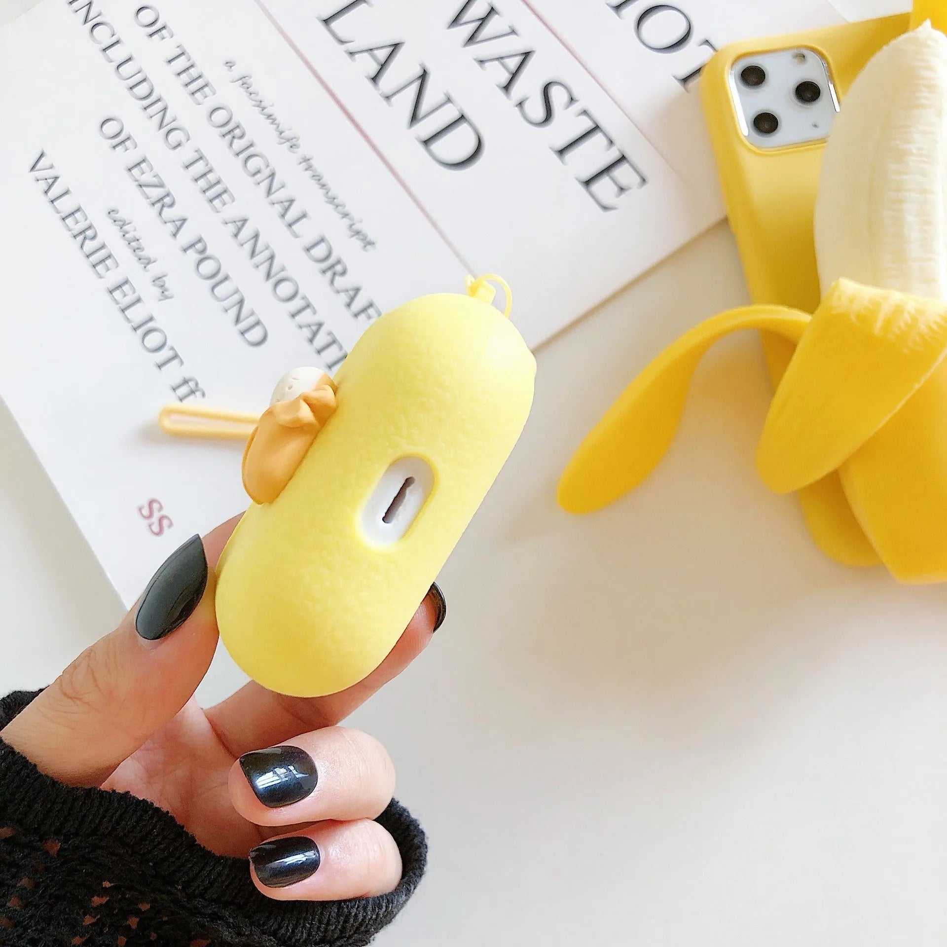 Banana print IMD plastic back cover case for iPhone models 6 through 13 Pro Max