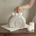 Conch ramble design resin tissue box cover with modern simplicity styling