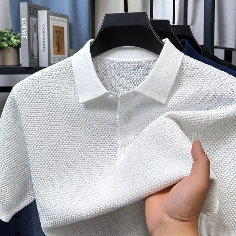 Loose fit short sleeve cotton pullover sweater available in six colours with sizing from M to 4XL