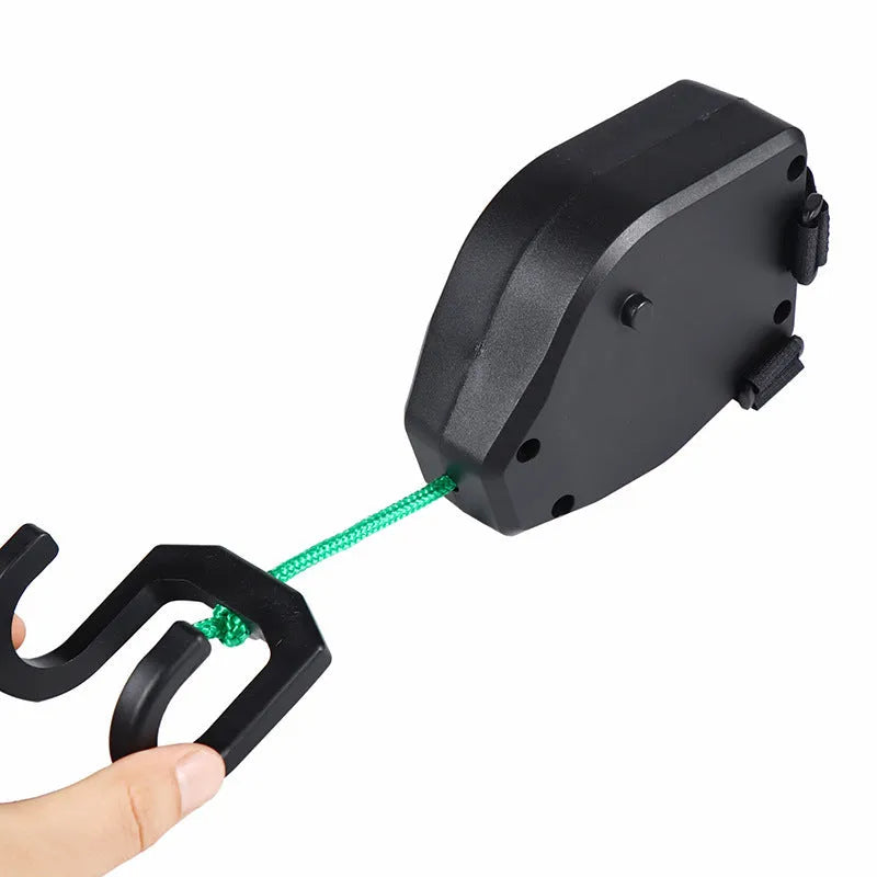 Black plastic bicycle trailer connection rope with standard end fittings