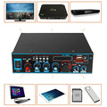 BT-309A-A black Bluetooth power amplifier with recording function and remote control on iron chassis