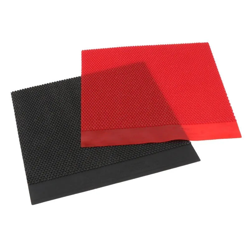 Table tennis rubber sheet with small particle pimpled surface in black colour