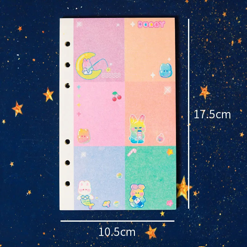 A6 coil notebook for 6-hole binders with Apple bear design cover.