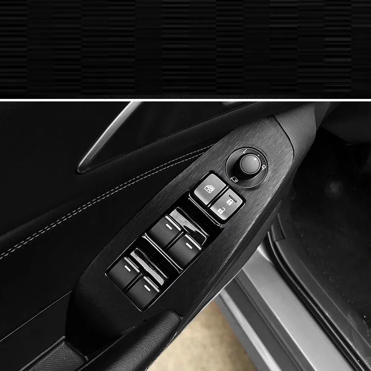 Car interior decorative film sticker set for centre console, instrument panel, and door handle modification