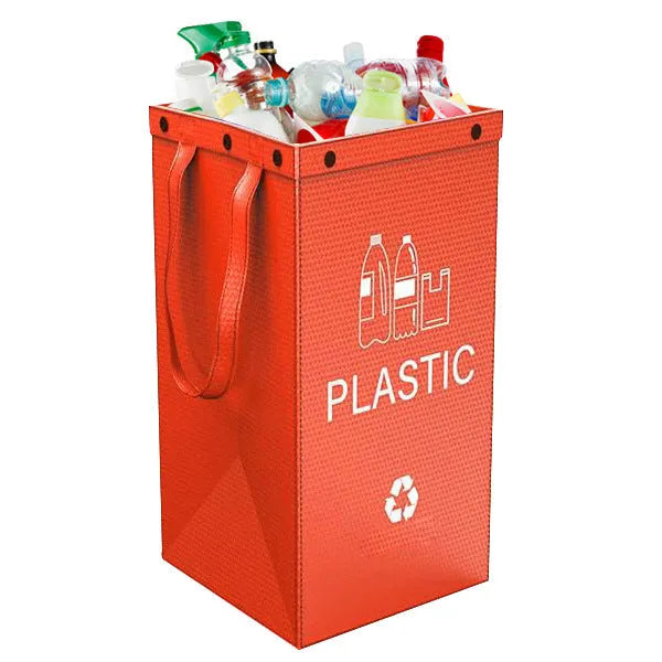 40L handbag-style waste sorting bin in blue colour with 30x50x30cm dimensions