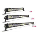 Ultra-thin white aluminium LED light bar for motocross bike roof or vehicle mounting.
