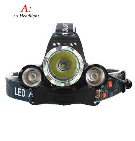 Aluminium alloy rechargeable headlamp with adjustable headband and Cree LED