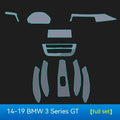 Transparent TPU protective film for BMW 3 Series centre console and gear lever