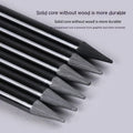 Carbonized and graphite pencil suit with nine wooden pencils on a suction card packaging