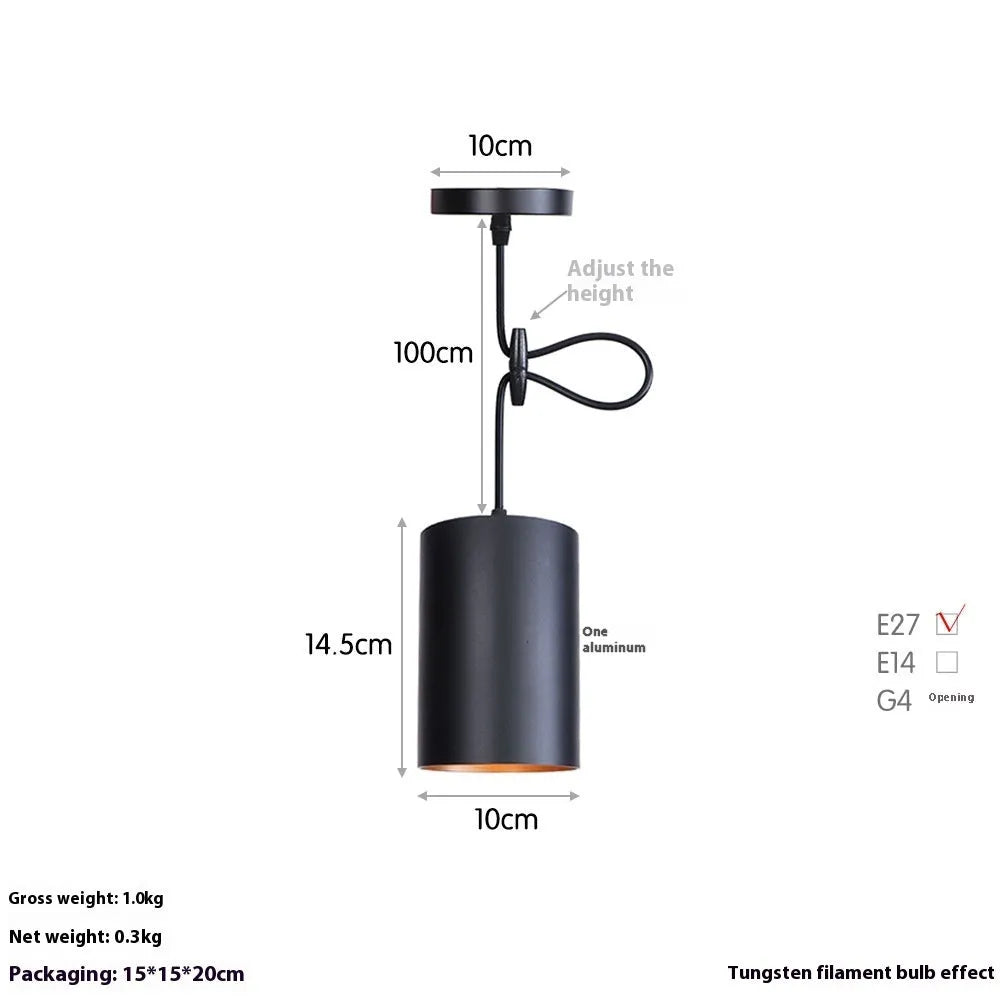 Retro industrial iron chandelier with simple design in matte black finish for bedroom or living room ceiling lighting