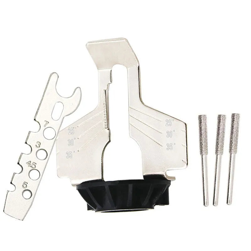 Silver metal band saw blade grinding accessory showing 100 teeth for sharpening