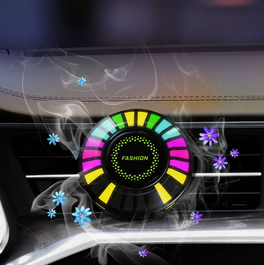 3D pickup RGB voice-controlled car air outlet aromatherapy light mounted on vehicle vent