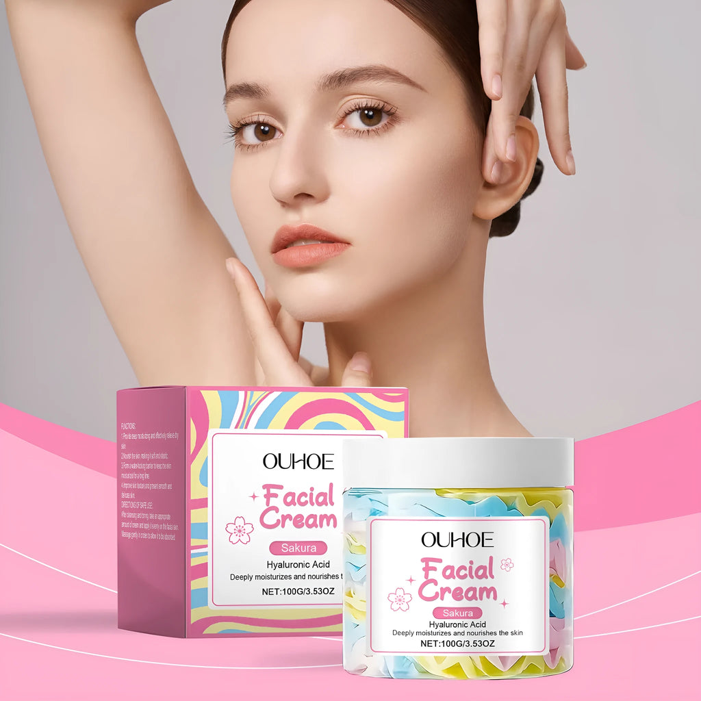 Sakura Butter Cream 100g moisturising face cream in compact 5.7cm cube jar