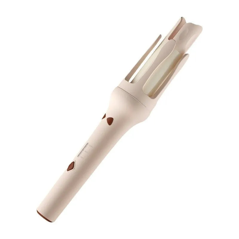 Automatic hair curler with 32mm barrel in white and purple colour scheme with wired power cord